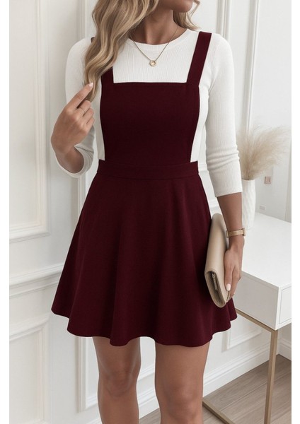 Kadın Askılı Sırttan Çapraz Detaylı Kısa Kiloş Kadife Mini Elbise indirimleri