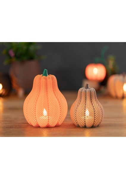Cadılar Bayramı Balkabağı 2 Li Set (Tea Light Hediyeli)
