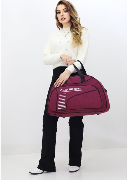 Bordo Spor ve Seyahat Çantası – Ayakkabı Bölmeli, Su Geçirmez, Omuz Askılı Antrenman Çantası fırsatları