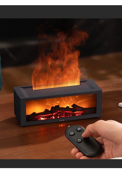 Şömine Tasarımlı Işıklı Ultrasonik Aromaterapi Hava Nemlendirici – Kumandalı 3 Zaman Modu Difizör fiyatları