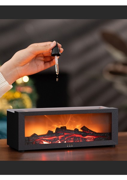 Şömine Tasarımlı Işıklı Ultrasonik Aromaterapi Hava Nemlendirici – Kumandalı 3 Zaman Modu Difizör modelleri