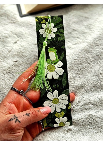 Kurbağa Desenli Kabartmalı Kitap Ayracı