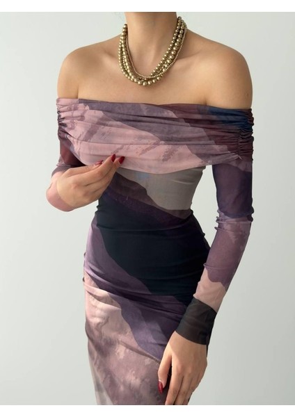 Sevilla Madonna Yaka Tül Elbise fırsatları