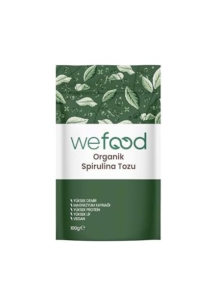 Wefood Organik Spirulina Tozu 100 gr 8681749104406