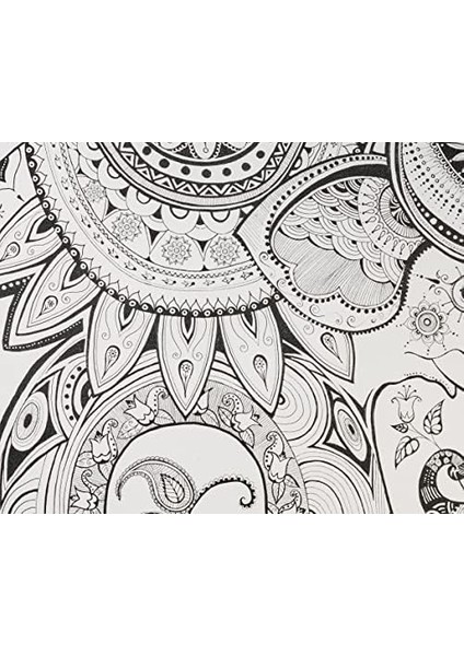 Çocuk Mat Fil Mandala modelleri