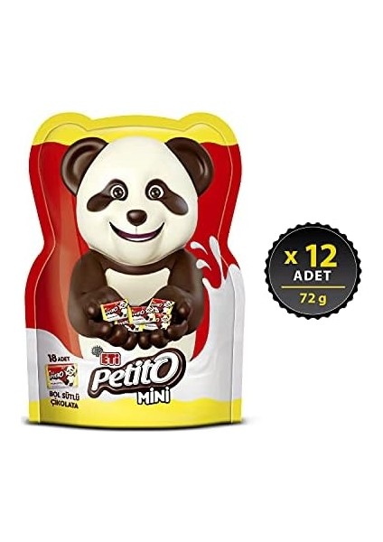 Eti Petito Mini Bol Sütlü Çikolata 72 G x 12 Adet modelleri