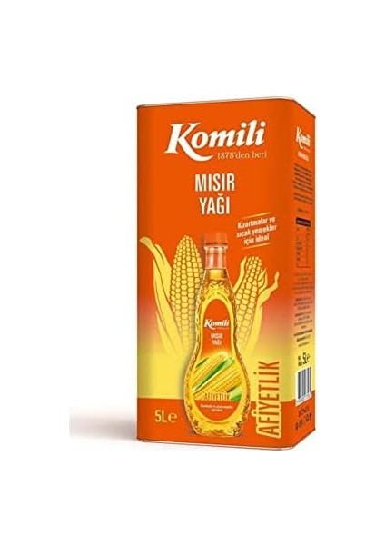 Komili Mısır Yağı 5 Lt Teneke