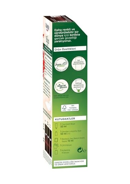 Palette Kalıcı Doğal Renkler 3-68 Kızıl Çikolata Goji Berry Özü & Yulaf Çekirdeği Özlü Saç Boyası fiyatları