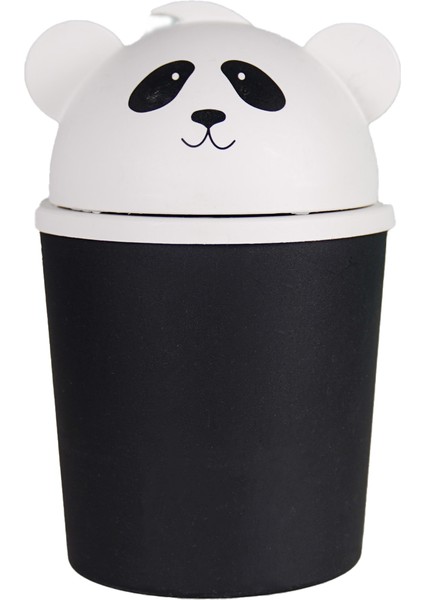 Qlux Mini Çöp Kovası Ayıcık Çöp Kovası Masaüstü Tezgahüstü Çöp Kovası