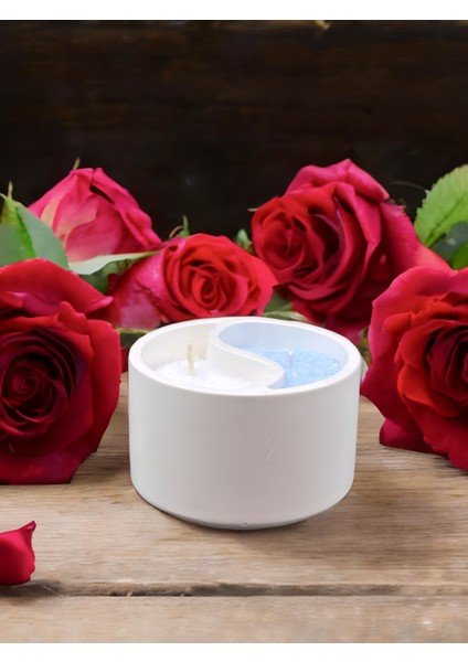 Dekoratif Ying Yang Kokulu Toz (Inci) Mum