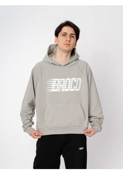 Unisex Oversize Kapüşonlu Baskılı Logo Sweatshirt fiyatları