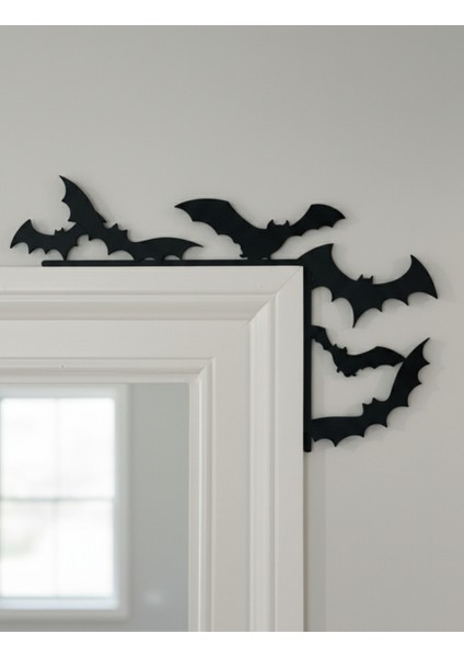 Halloween Yarasa Kapı Üstü Köşe Dekoru