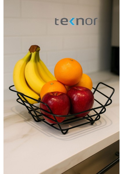 2'li Üçgen Sepet, Meyve Sepeti, Ekmek Sepeti, Modern Tel Sepet