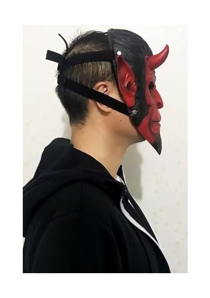Halloween Maske Hellboy Kırmızı Boynozlu modelleri