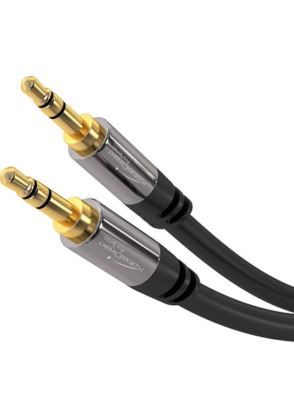 – Aux Kablosu, 3,5mm Jak Kablosu – 2,75M – Kırılmaya Dayanıklı Metal Fişler – 0,3-10M Arasında Mevcut (Ses/kulaklık Kablosu/aux Kablo, Pc/dizüstü Bilgisayar, Araba ve Hifi, Siyah)