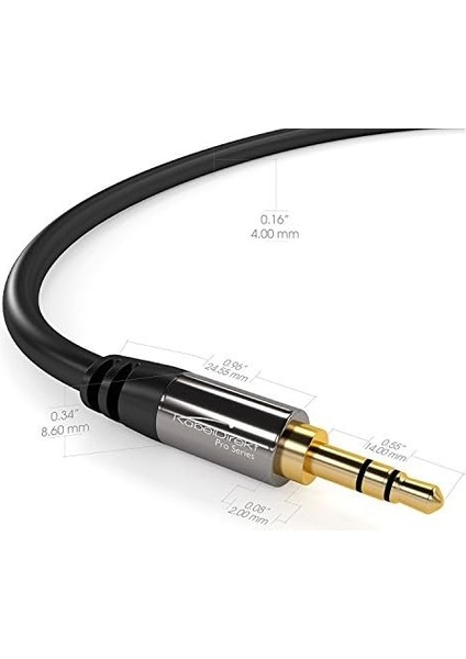 – Aux Kablosu, 3,5mm Jak Kablosu – 2,75M – Kırılmaya Dayanıklı Metal Fişler – 0,3-10M Arasında Mevcut (Ses/kulaklık Kablosu/aux Kablo, Pc/dizüstü Bilgisayar, Araba ve Hifi, Siyah) modelleri