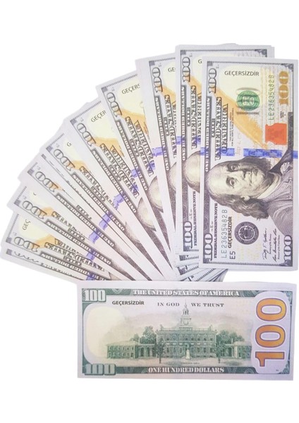Konsol 300 Adet 100 Dolar Sahte Geçersiz Düğün Parti Şaka Malzemesi PP191204