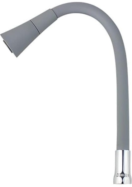 Esnek Silikon Musluk Başlığı – Kıvrılabilir ve Oynar Başlıklı, Gri Renkli Musluk Uzatma Aparatı | Mutfak ve Bataryaları Için Ayarlanabilir Su Yönlendirici 52 cm Gri
