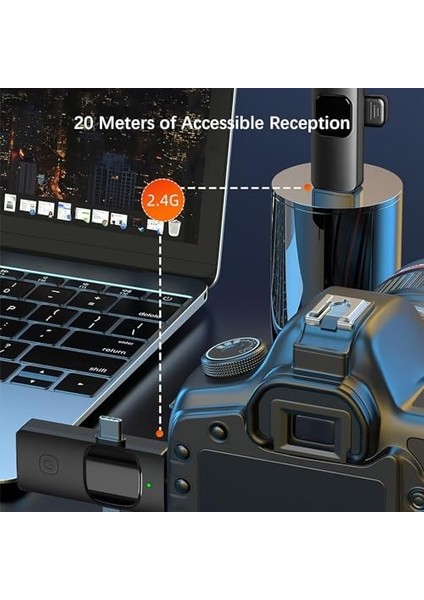 Kablosuz Ikili Mikrofonu ile Uyumlu 3.5mm Aux Type-C Pc Tablet Video Kayıt Röportaj Canlı Yayın Vlog Kablosuz Mikrofon USB C ve Amfi ve Bilgisayar Uyumlu ZR564 modelleri