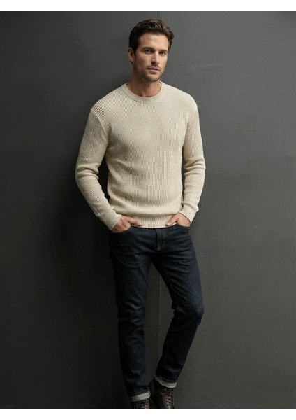 Erkek Silimfit Kesim Kazak Bej