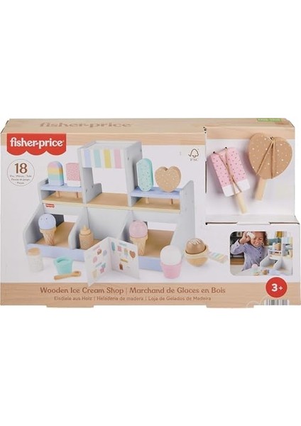 Ahşap Dondurma Dükkanı Okul Öncesi Çağdaki Çocuklar Için 18 Ahşap Parçadan Oluşan Ahşap Dondurma Dükkanı Seti HXV21 modelleri