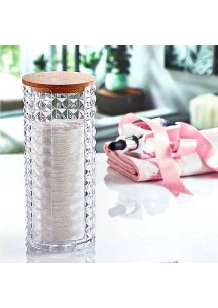 Ahşap Kapaklı 3&apos;lü Organizer Set, Model Modern Pamukluk Düzenleyici Şık 3&apos;lü Pamukluk Set - Şık ve Fonksiyonel Ahşap Kapaklı 3&apos;lü Organizer Set fiyatları