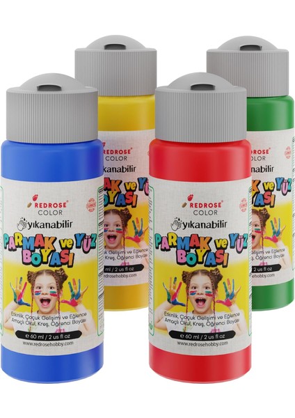 Rose Ana Renkler Parmak 4&apos;lü Set 4X60 ml