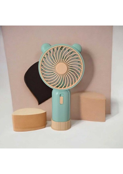 Lıght Işıklı Hız Kademeli Mini Fan(Mavi)
