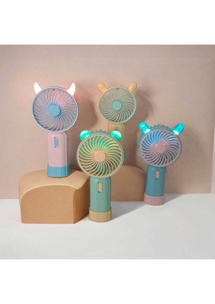 Lıght Işıklı Hız Kademeli Mini Fan(Mavi) fırsatları