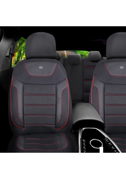 Mitsubishi L-200 Pickup 2012 Aracınıza Uyum Sağlayan Tam Takım Oto Koltuk Kılıfı - Primier Kırmızı fiyatları