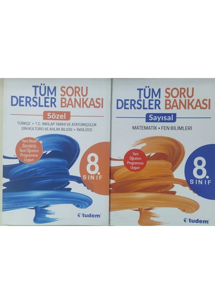 Tudem Yayınları 8. Sınıf Tüm Dersler Sözel+Sayısal Soru Bankası