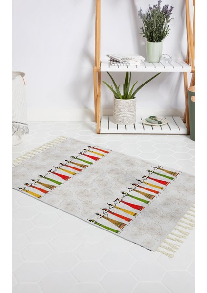 Banyo Halısı Dijital Baskılı Banyo Paspası 50X80 Polyester Kaymaz Tabanlı Duş Paspası Africa