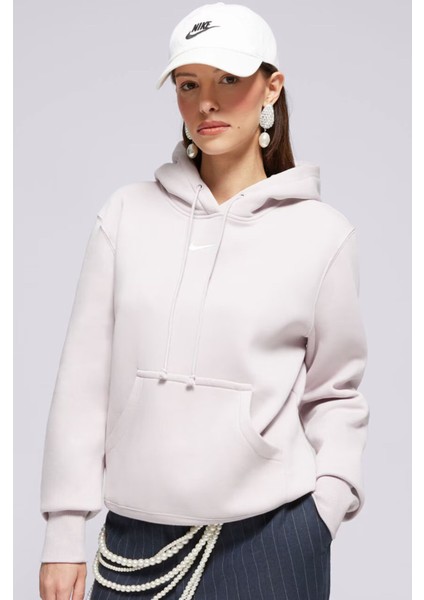 Nsw Phnx Fleece Mikina Pudra Renk Kadın Spor Sweatshrit