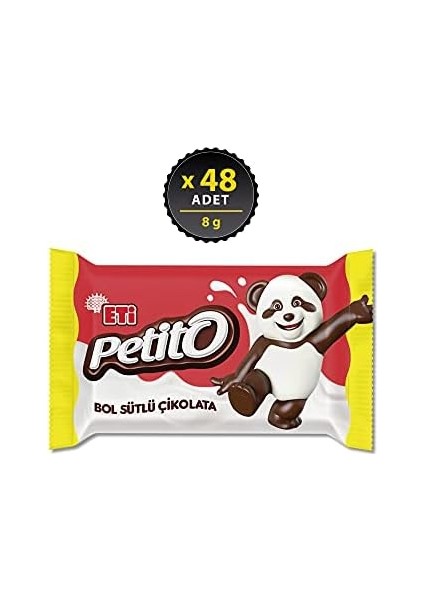 Eti Petito Klasik Bol Sütlü Çikolata 8 G x 48 Adet modelleri