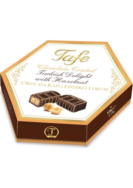 Tafe Altıgen Kutu Çikolata Kaplı Fındıklı Lokum 175GR fiyatları