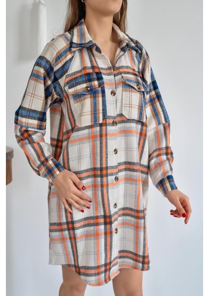 Oranj Oduncu Gömlek Elbise modelleri