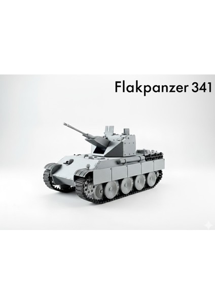 Flakpanzer 341 Uçaksavar Tankı Model Kiti 1/35 Ölçekli