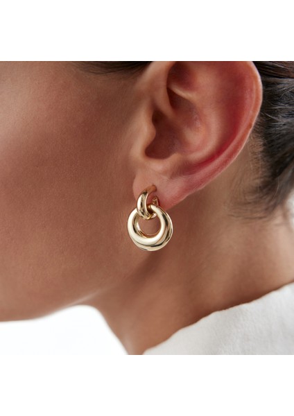 Hoop Bold Vidalı Küpe