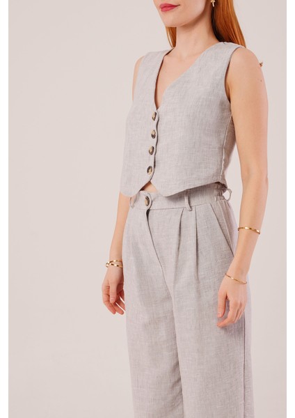 Kırçıllı Desen Gri Takım