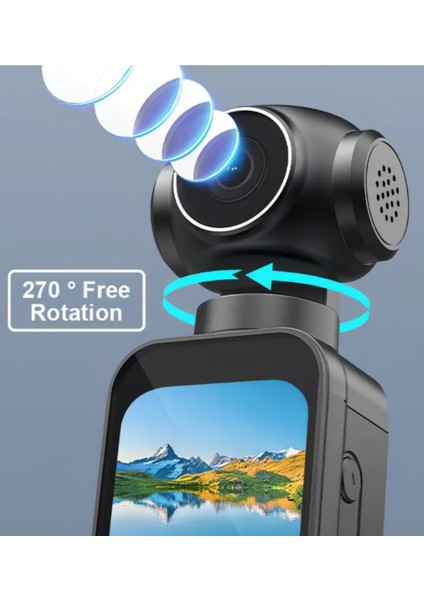 5k Taşınabilir Gimbal Aksiyon Kamerası – Ultra Stabil Çekim, Anti-Shake Teknolojisi fırsatları