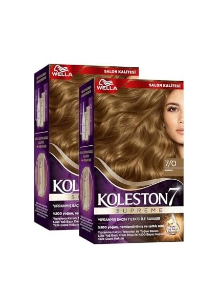 Wella Koleston Supreme Saç Boyası 7/0 Kumral X2&apos;li