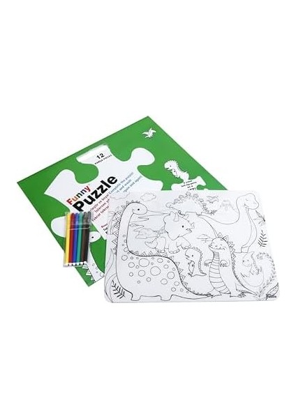 Akademi Çocuk Mat Washable Puzzle Dinazor Çağı Paket