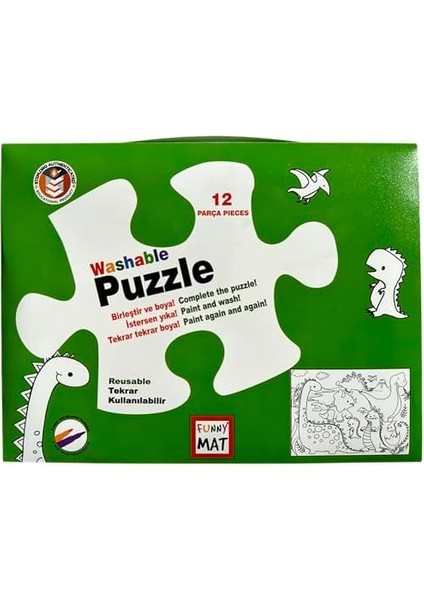 Akademi Çocuk Mat Washable Puzzle Dinazor Çağı Paket modelleri
