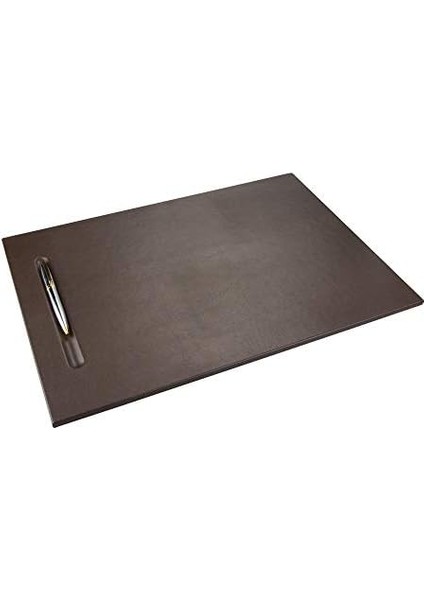 2k 575-2 Sümen Takımı Mdf Malzemeden Deri Kaplı Tek Parça Pad Toplantı Sümeni 45X32 Cm, Kahve