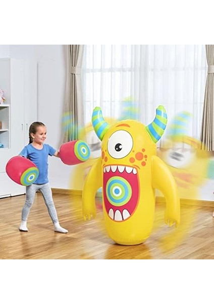 Kids Şişirilebilir Canavar Nakavt Bop Çantası Boks Eldivenleri ile fiyatları