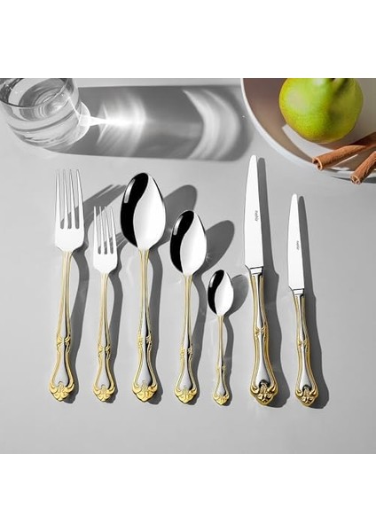 Nehir Lalezar Altın 12 Kişilik 89 Parça Kutulu Çatal Kaşık Bıçak Takımı fiyatları