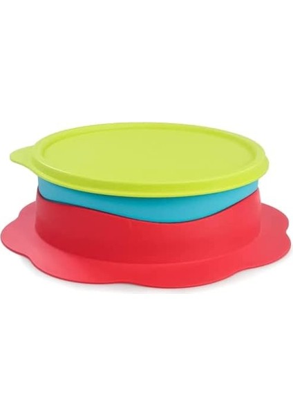 Çocuk Tabağı 500 ml Limonu Mavi Kırmızı Bebek Kaymaz Çocuk Tabağı modelleri