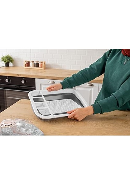 Katlanabilir Bulaşık Kurutmalık, Yer Kaplamaz Minimal Tabaklık