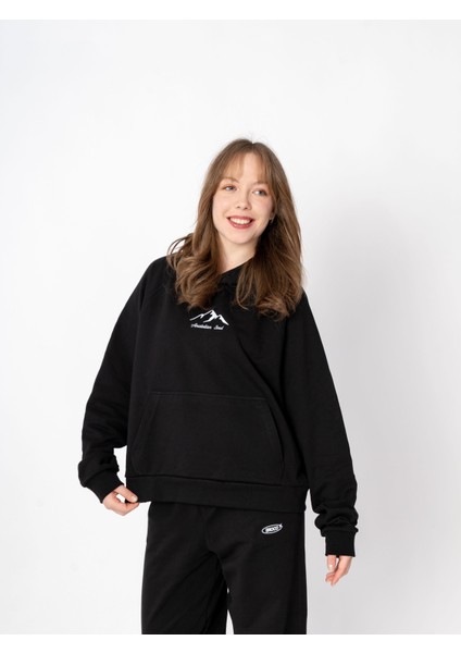 Unisex Oversize Kapüşonlu Baskılı Anatolian Soul Sweatshirt modelleri