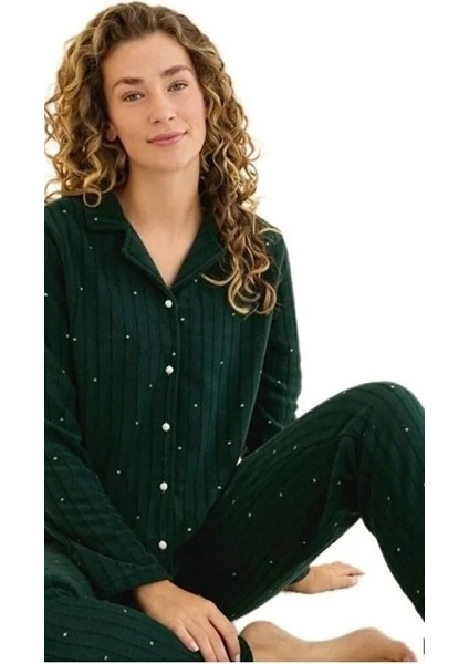 Serel Collection Kadın Pijama Takımı Sıcak Tutan Yumuşak Dokulu Uzun Kollu Konfor modelleri